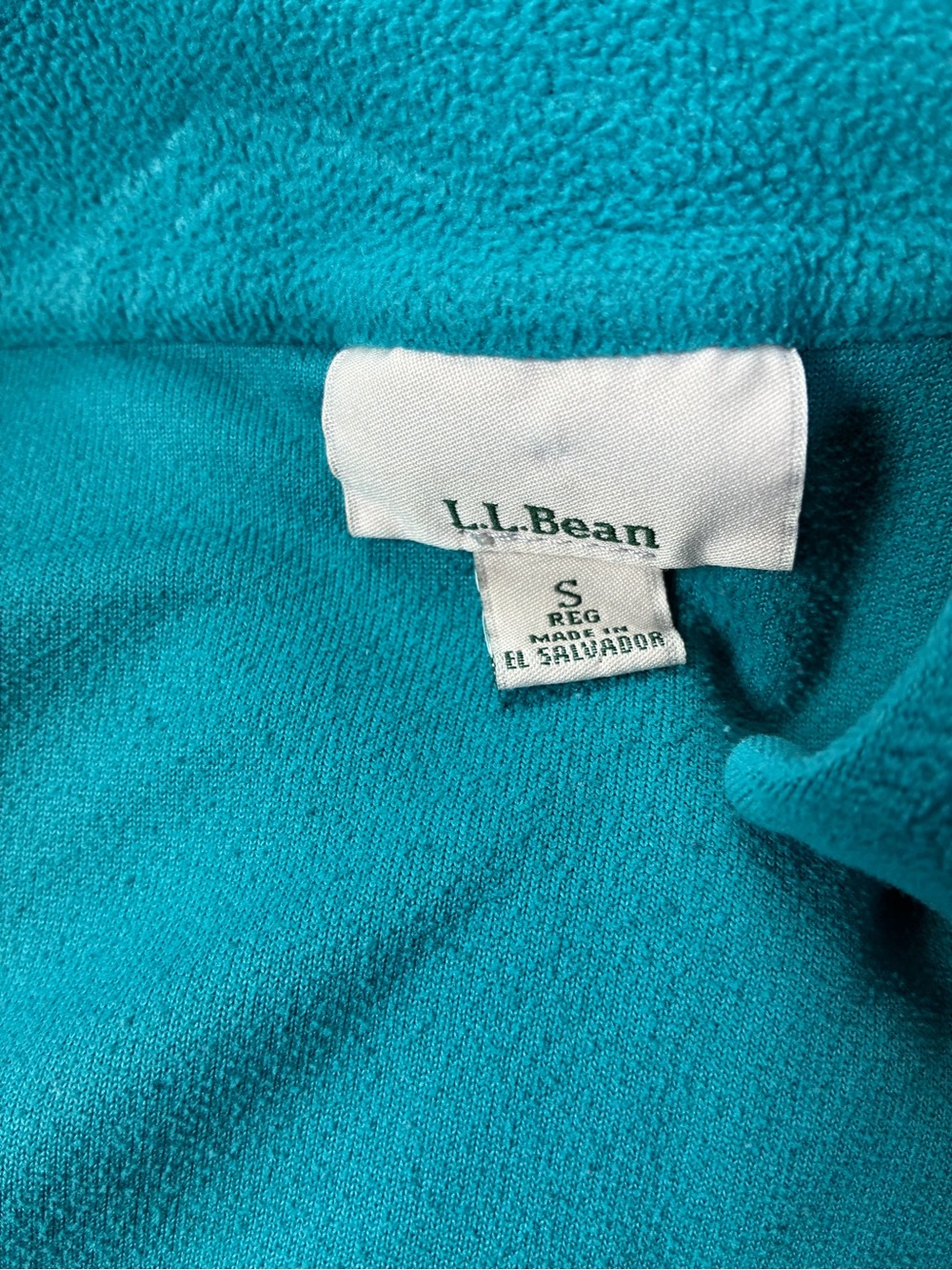 L.L. Bean Women's Teal Full-Zip Fleece Jacket - Picture 2 of 2